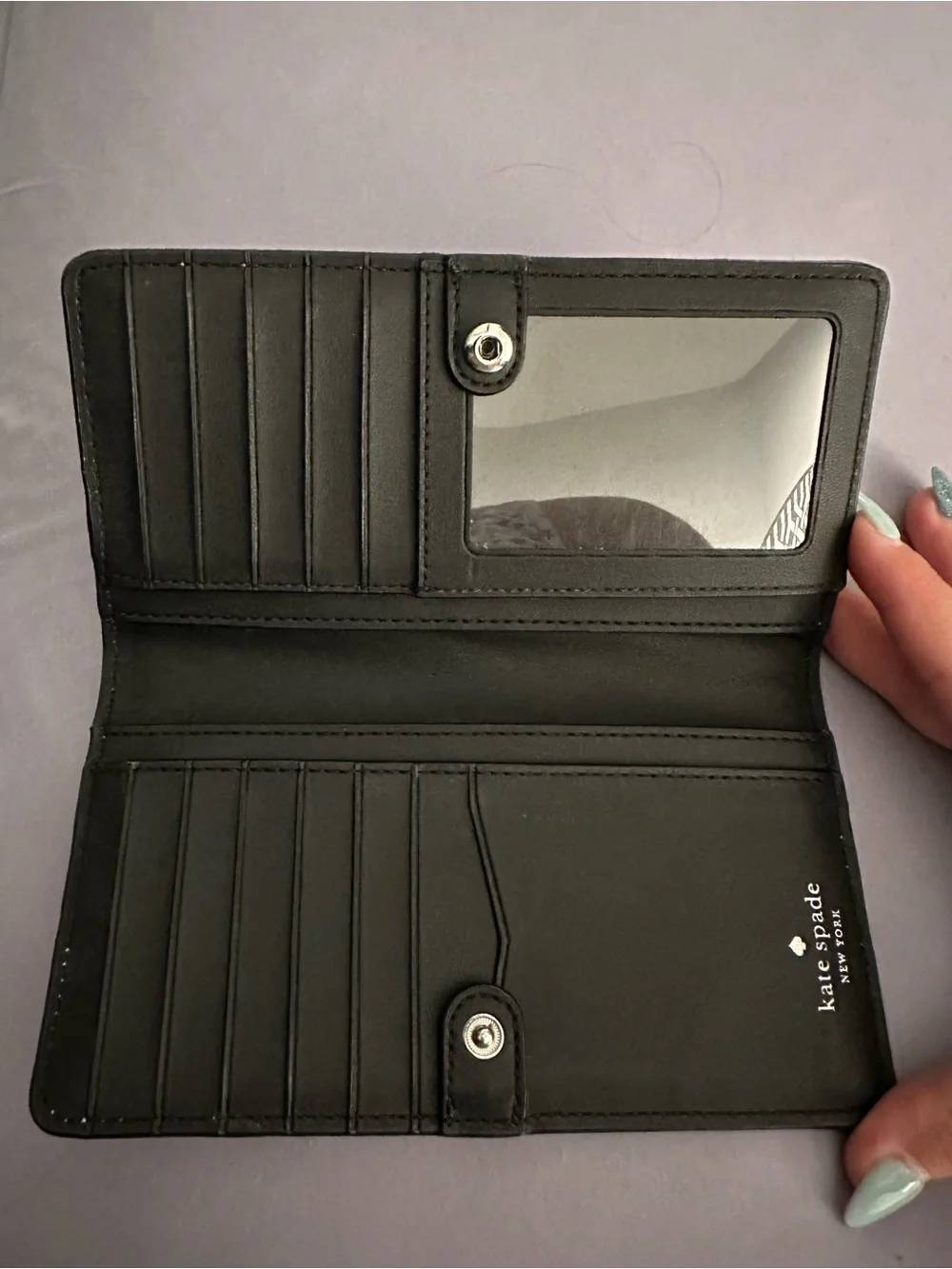 Kate Spade Medium Size Wallet with multiple card holders and zip coin pocket